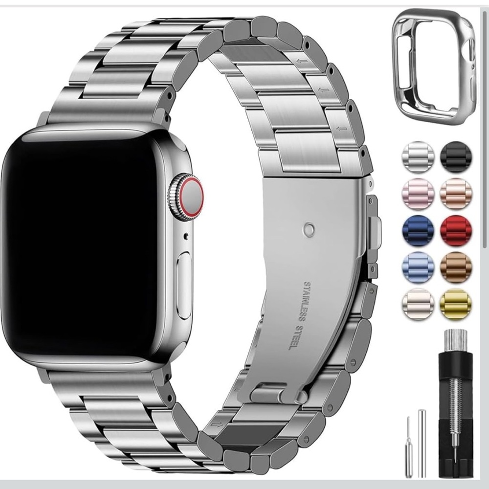 Fullmosa Silver Smartwatch Band